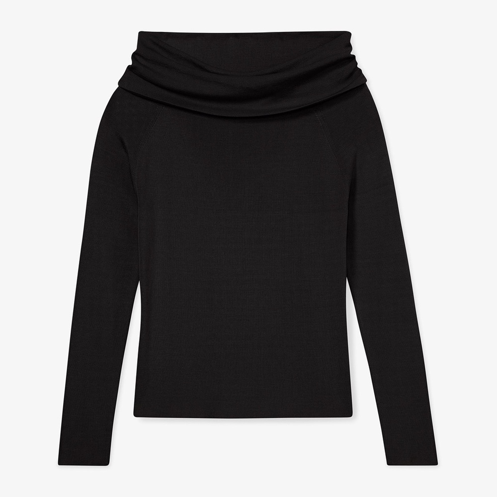 MM Lafleur Black Cowl Neck Top